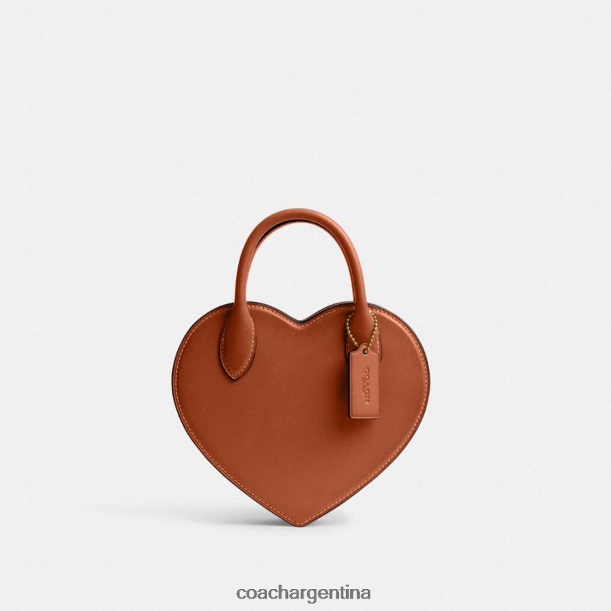 Coach mujer bolso corazón en piel regenerativa b4/ámbar bruñido L82882232
