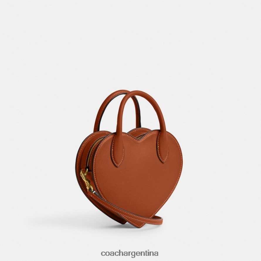 Coach mujer bolso corazón en piel regenerativa b4/ámbar bruñido L82882232