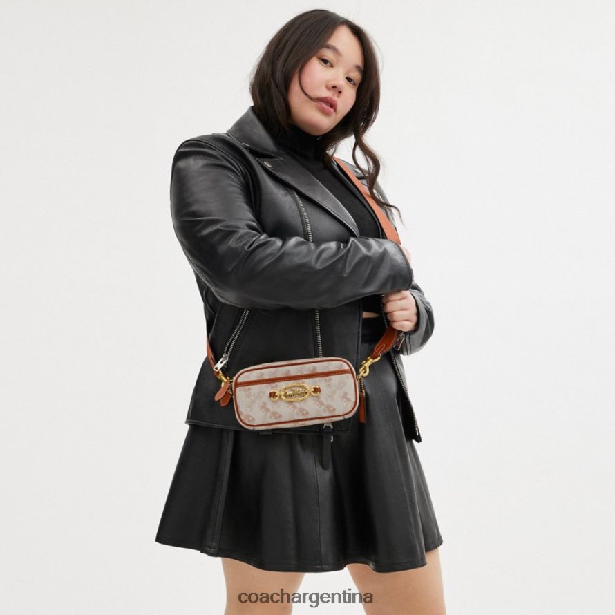 Coach mujer bolso de hombro avery con estampado de caballos y carruajes b4/ámbar bruñido con tiza L82882213