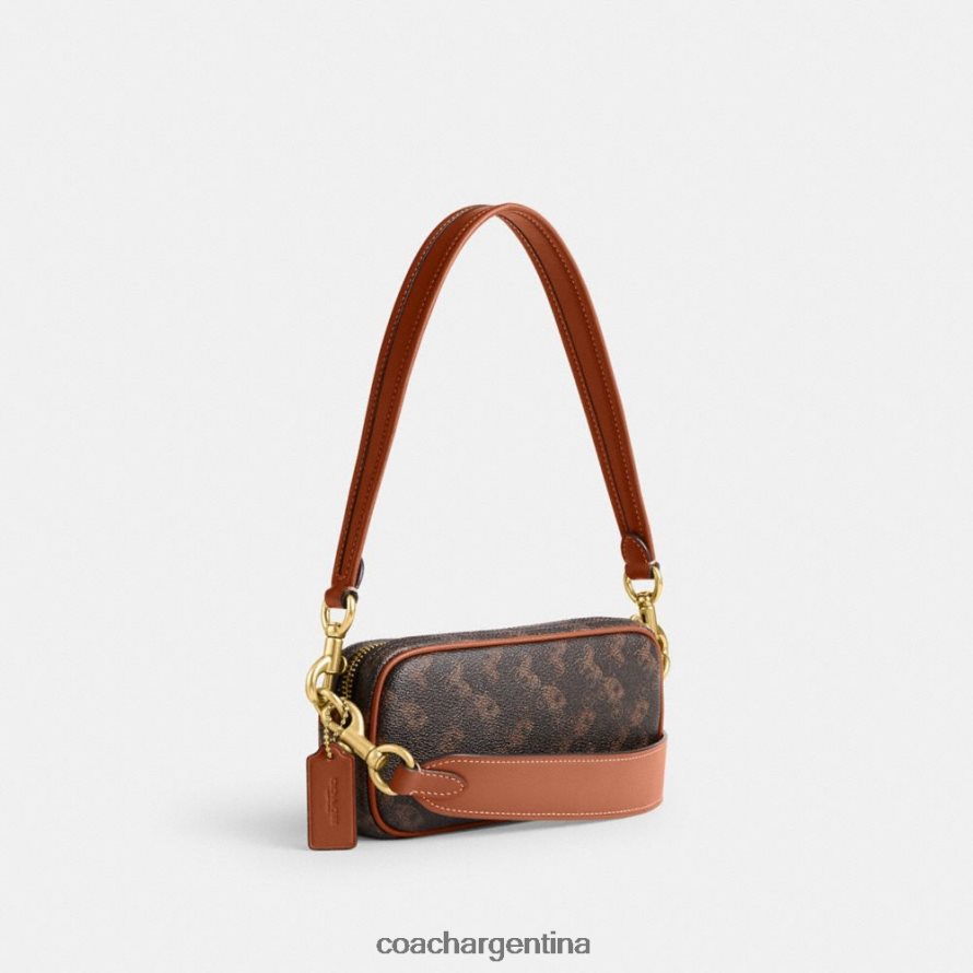 Coach mujer bolso de hombro avery con estampado de caballos y carruajes b4/ámbar bruñido trufa L82882216