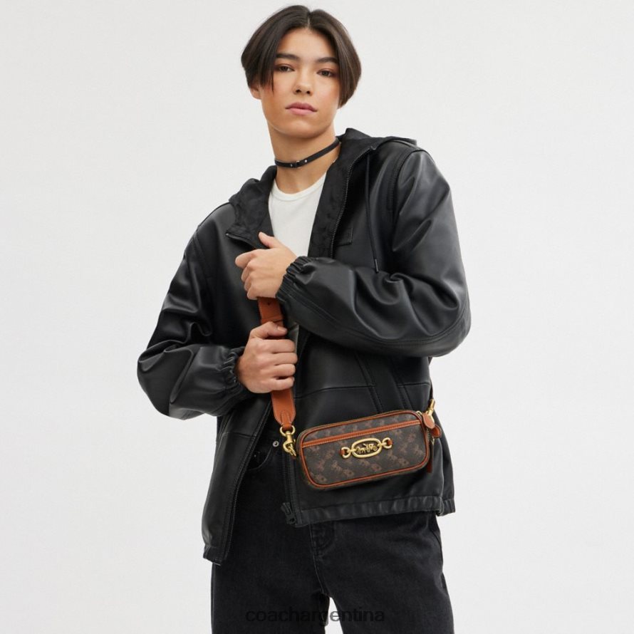 Coach mujer bolso de hombro avery con estampado de caballos y carruajes b4/ámbar bruñido trufa L82882216