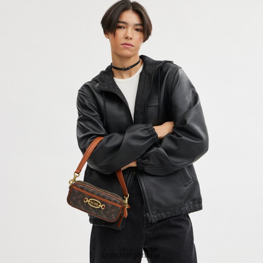 Coach mujer bolso de hombro avery con estampado de caballos y carruajes b4/ámbar bruñido trufa L82882216