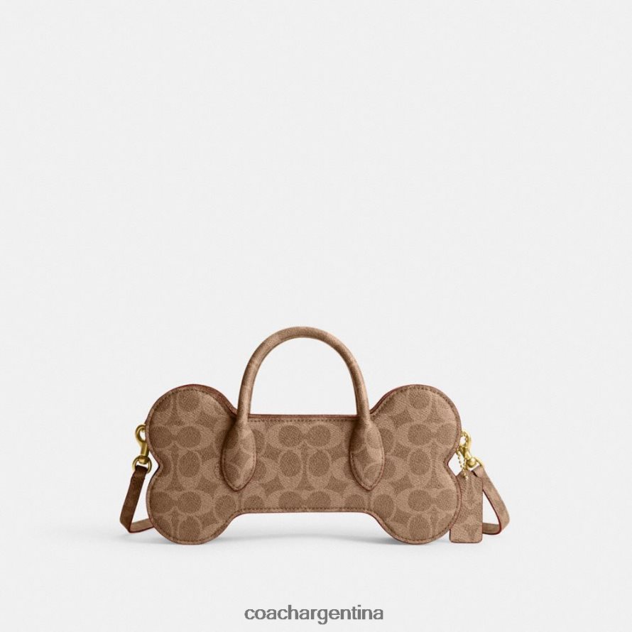Coach mujer bolso de hueso en lona de firma b4/óxido tostado L82882235