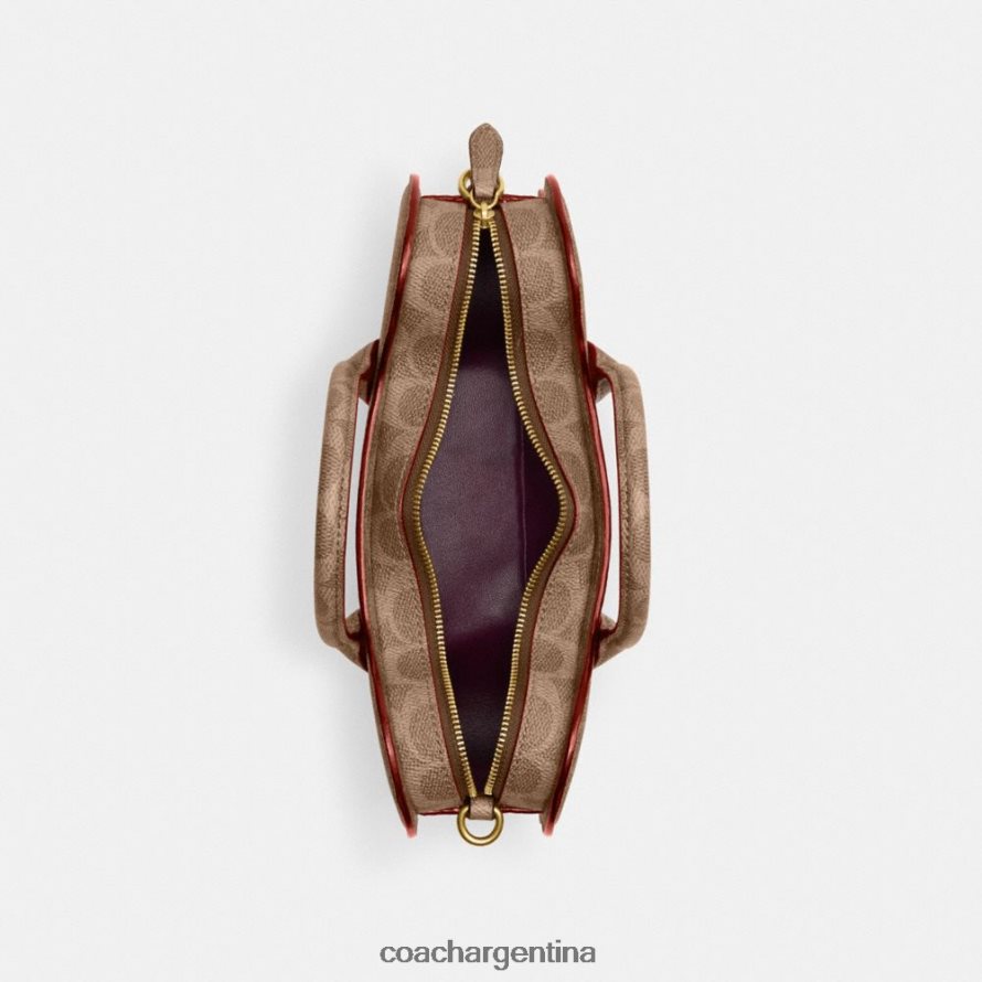 Coach mujer bolso de hueso en lona de firma b4/óxido tostado L82882235