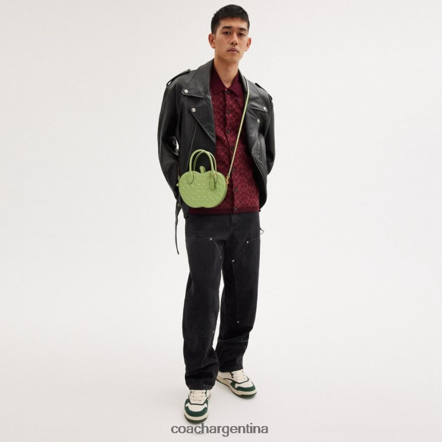 Coach mujer bolso de manzana en piel de firma b4/verde L82882236