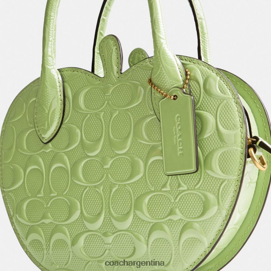 Coach mujer bolso de manzana en piel de firma b4/verde L82882236