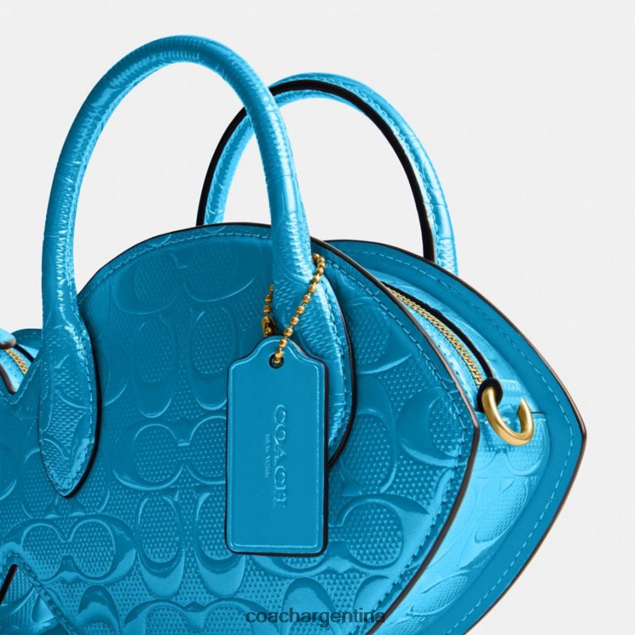 Coach mujer bolso de pescado en cuero de firma b4/azul L82882238