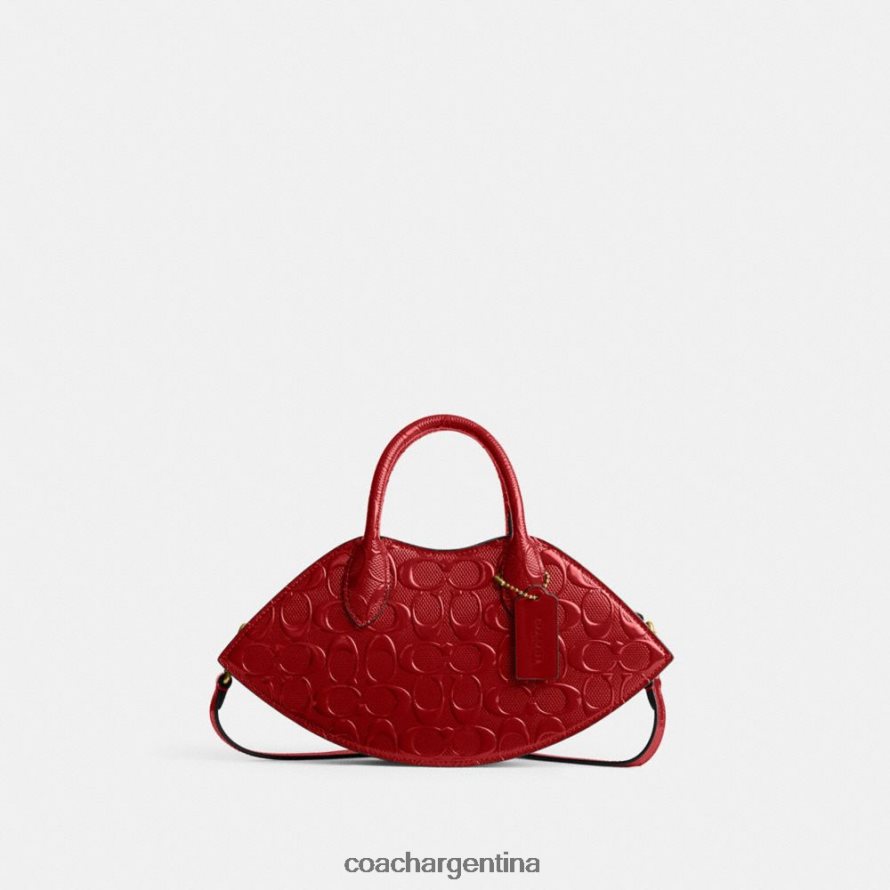 Coach mujer bolso para labios en piel de firma b4/rojo L82882239