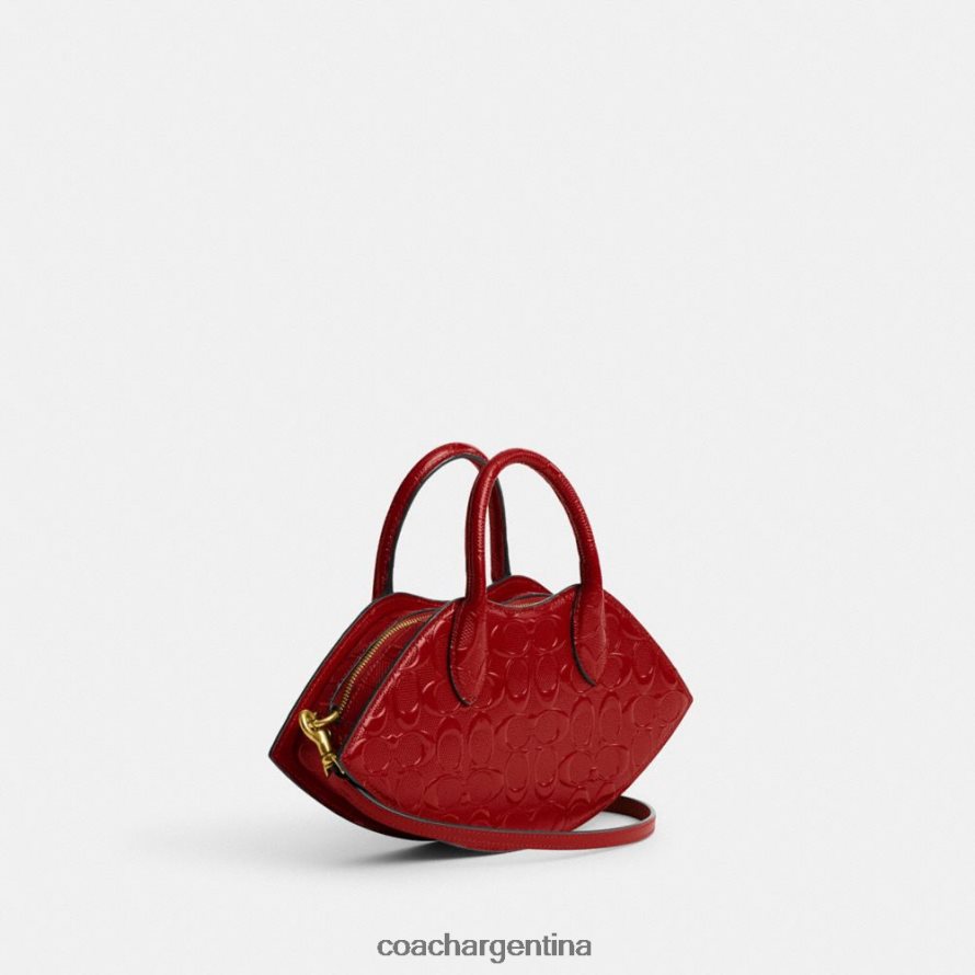 Coach mujer bolso para labios en piel de firma b4/rojo L82882239
