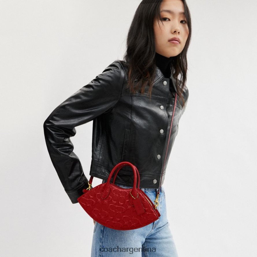 Coach mujer bolso para labios en piel de firma b4/rojo L82882239