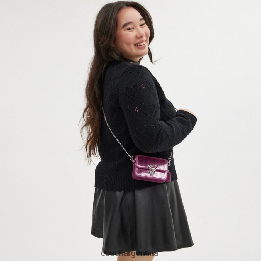 Coach mujer estudio 12 con lentejuelas izquierdo/magenta oscuro L82882225