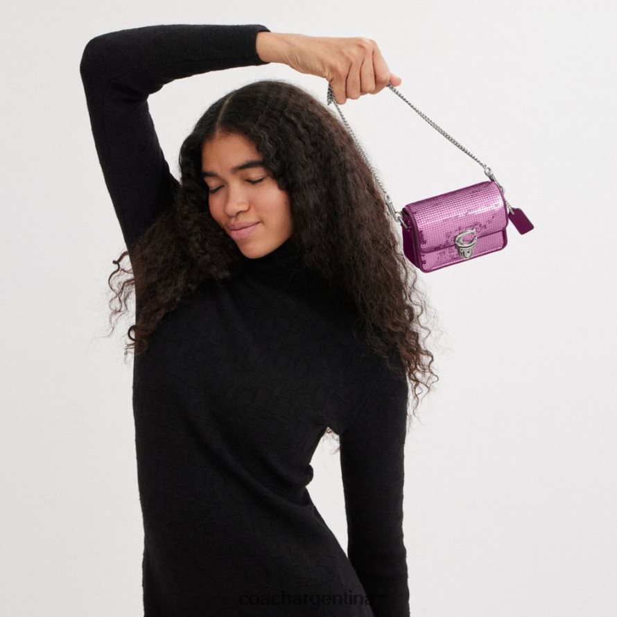 Coach mujer estudio 12 con lentejuelas izquierdo/magenta oscuro L82882225