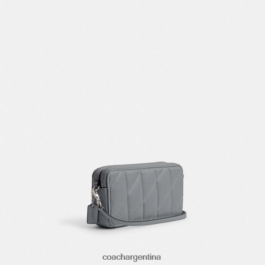 Coach mujer bandolera kira con acolchado de almohadas izq/gris azul L82882310