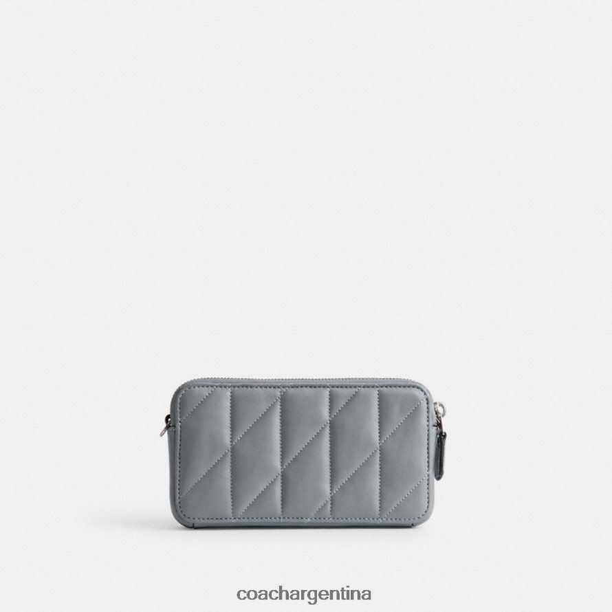 Coach mujer bandolera kira con acolchado de almohadas izq/gris azul L82882310