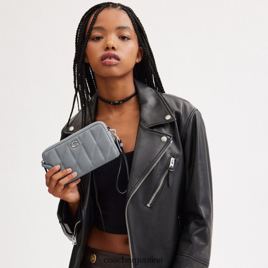 Coach mujer bandolera kira con acolchado de almohadas izq/gris azul L82882310