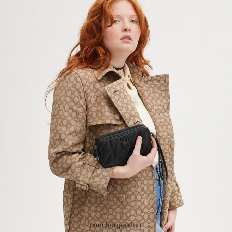 Coach mujer bandolera kira con acolchado de almohadas v5/negro L82882311