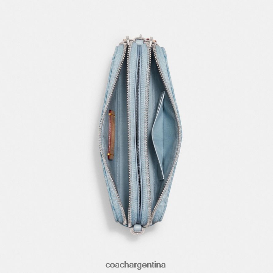 Coach mujer bandolera kira en denim característico izq/azul pálido L82882312