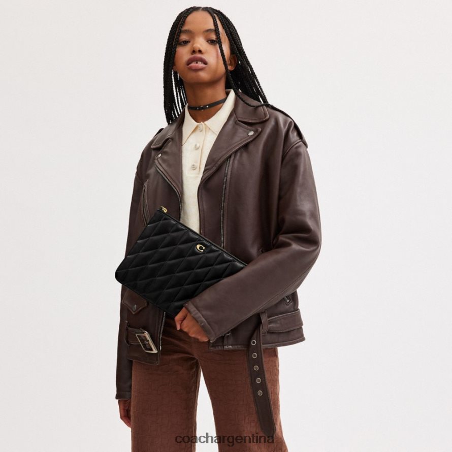 Coach mujer bolsa 28 con acolchado de almohada b4/negro L82882308