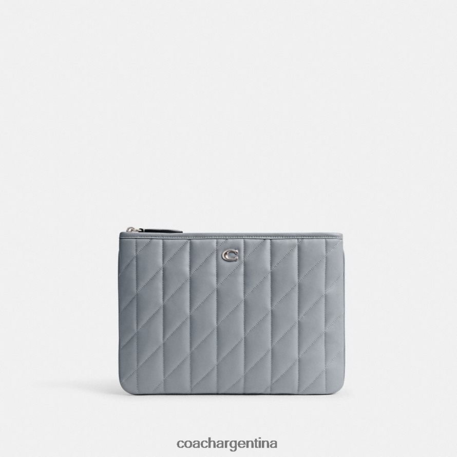 Coach mujer bolsa 28 con acolchado de almohada izq/gris azul L82882309