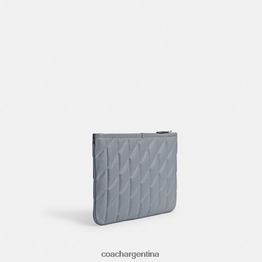Coach mujer bolsa 28 con acolchado de almohada izq/gris azul L82882309