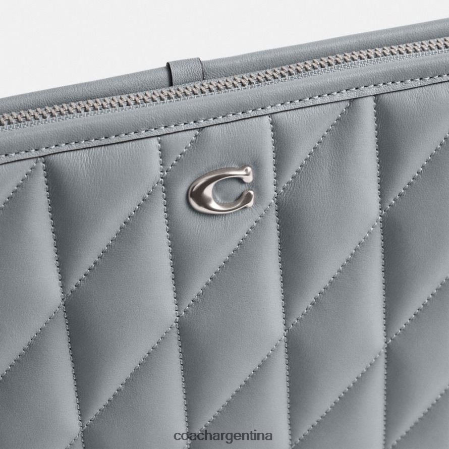 Coach mujer bolsa 28 con acolchado de almohada izq/gris azul L82882309