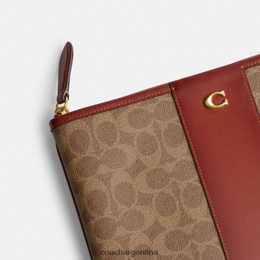 Coach mujer bolsa 28 en lona de firma b4/óxido tostado L82882315