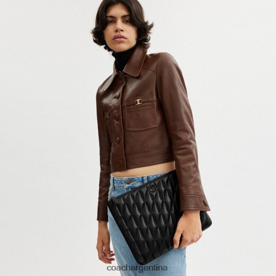 Coach mujer bolsa 33 con acolchado de almohada v5/negro L82882307