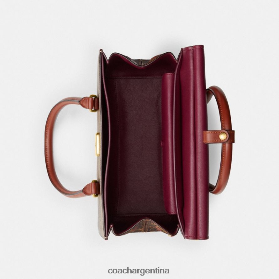 Coach mujer Bolso de mano Broome en lona exclusiva con detalle de piel de serpiente. b4/óxido tostado L82882172