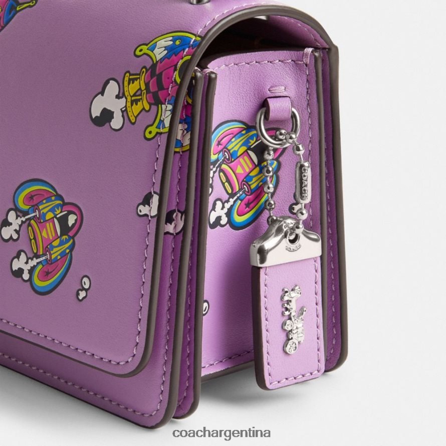 Coach mujer bandolera bandit de cosmic coach con estampado de cohetes izda./violeta orquídea multi L82882185
