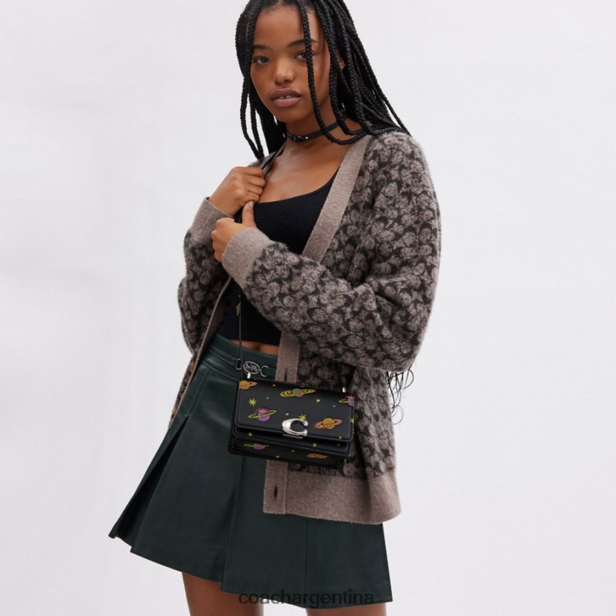 Coach mujer bandolera bandit de cosmic coach con estampado de planetas izq/negro múltiple L82882187