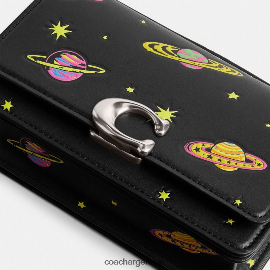 Coach mujer bandolera bandit de cosmic coach con estampado de planetas izq/negro múltiple L82882187