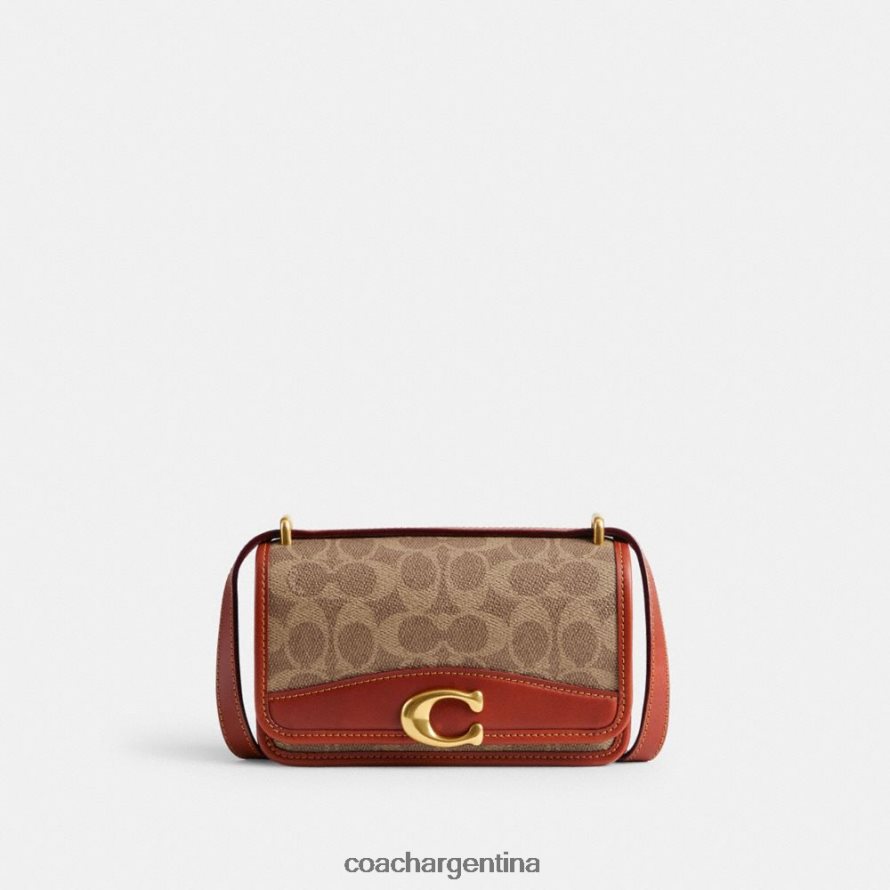 Coach mujer bandolera coach x mint + serf bandit en lona de firma b4/óxido tostado L82882181