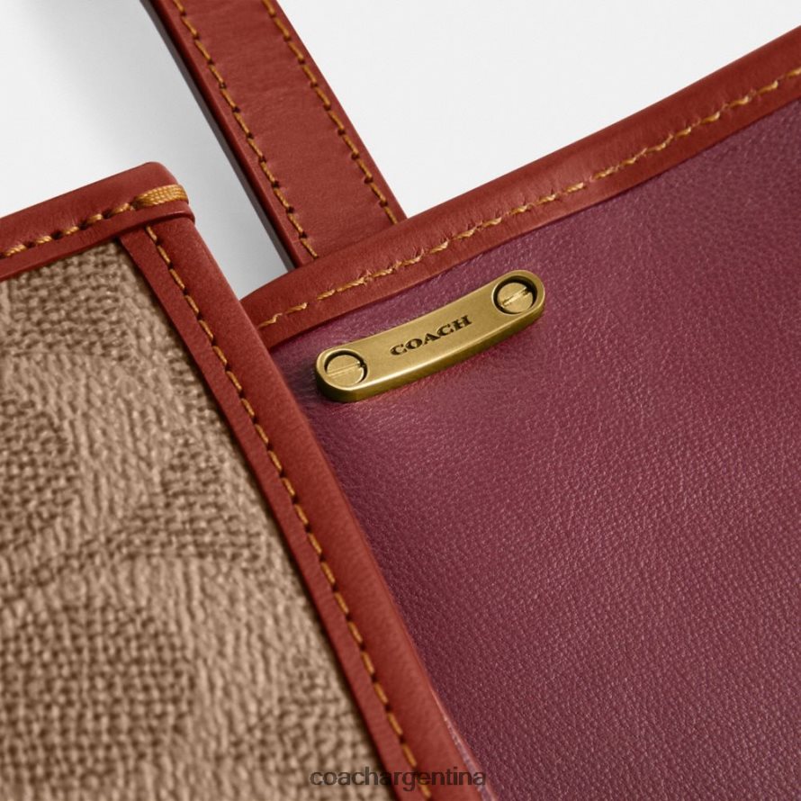 Coach mujer bandolera coach x mint + serf bandit en lona de firma b4/óxido tostado L82882181