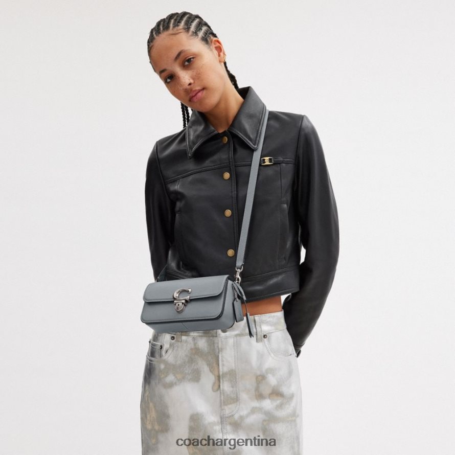 Coach mujer bolsa baguette de estudio izq/gris azul L82882190