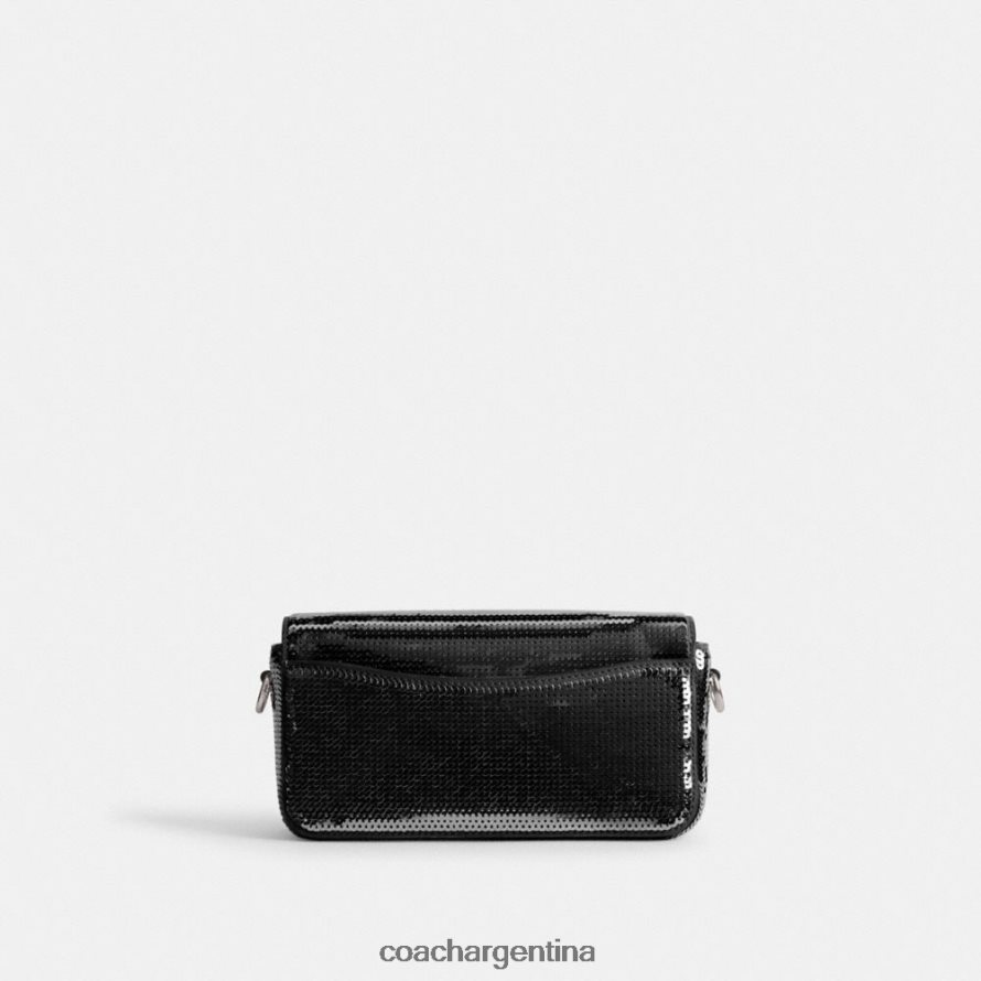 Coach mujer bolso baguette estudio con lentejuelas izquierdo/negro L82882183
