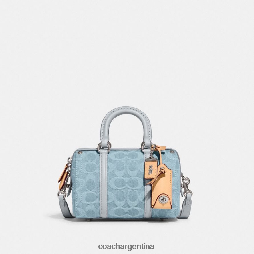 Coach mujer bolso ruby ​​18 en denim exclusivo izq/azul pálido L82882198
