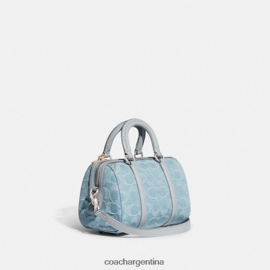 Coach mujer bolso ruby ​​18 en denim exclusivo izq/azul pálido L82882198
