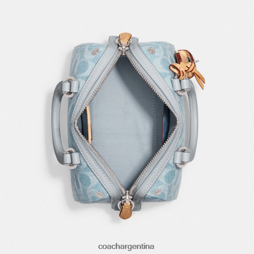 Coach mujer bolso ruby ​​18 en denim exclusivo izq/azul pálido L82882198