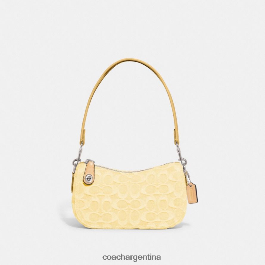 Coach mujer swinger 20 en mezclilla exclusiva izq/amarillo pálido L82882200