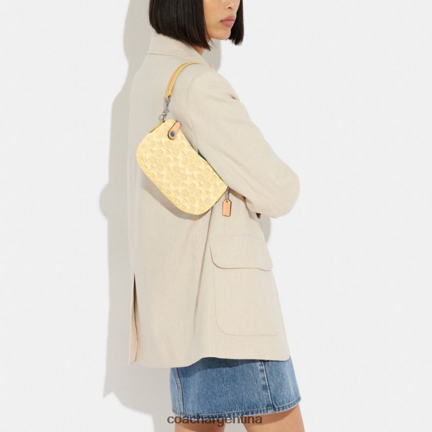 Coach mujer swinger 20 en mezclilla exclusiva izq/amarillo pálido L82882200