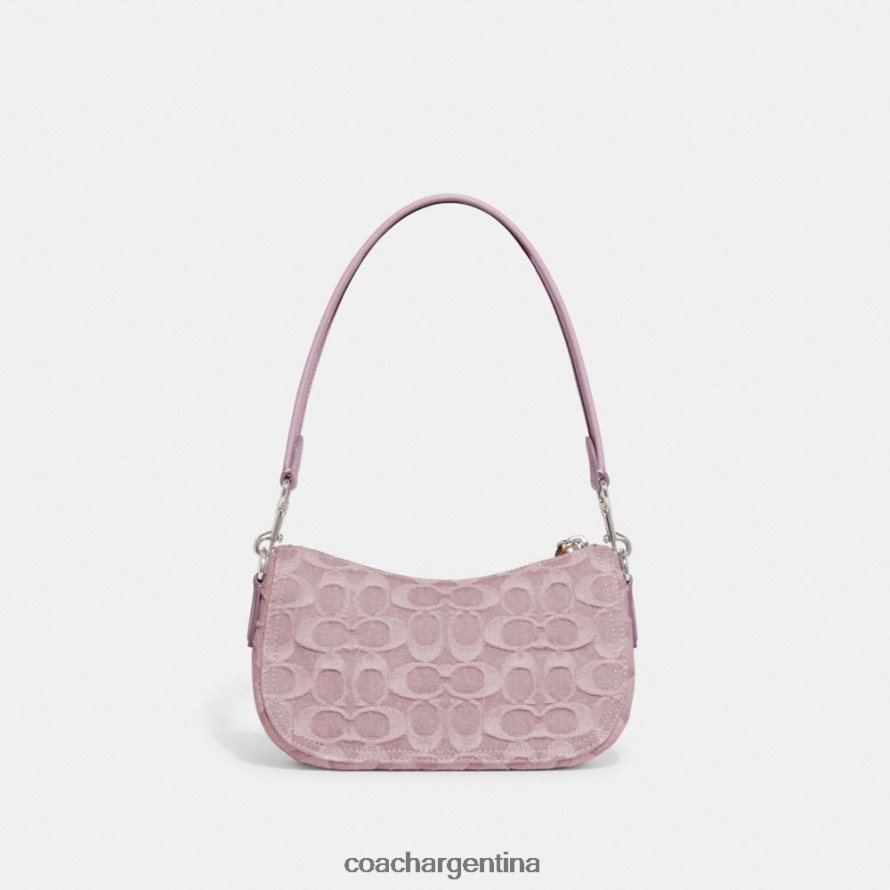 Coach mujer swinger 20 en mezclilla exclusiva izq/púrpura pálido L82882199