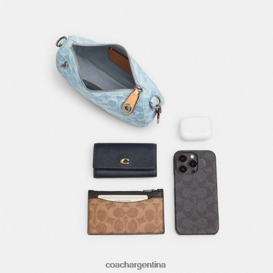 Coach mujer swinger 20 en mezclilla exclusiva izq/púrpura pálido L82882199