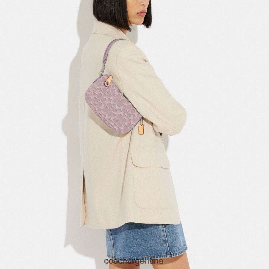 Coach mujer swinger 20 en mezclilla exclusiva izq/púrpura pálido L82882199