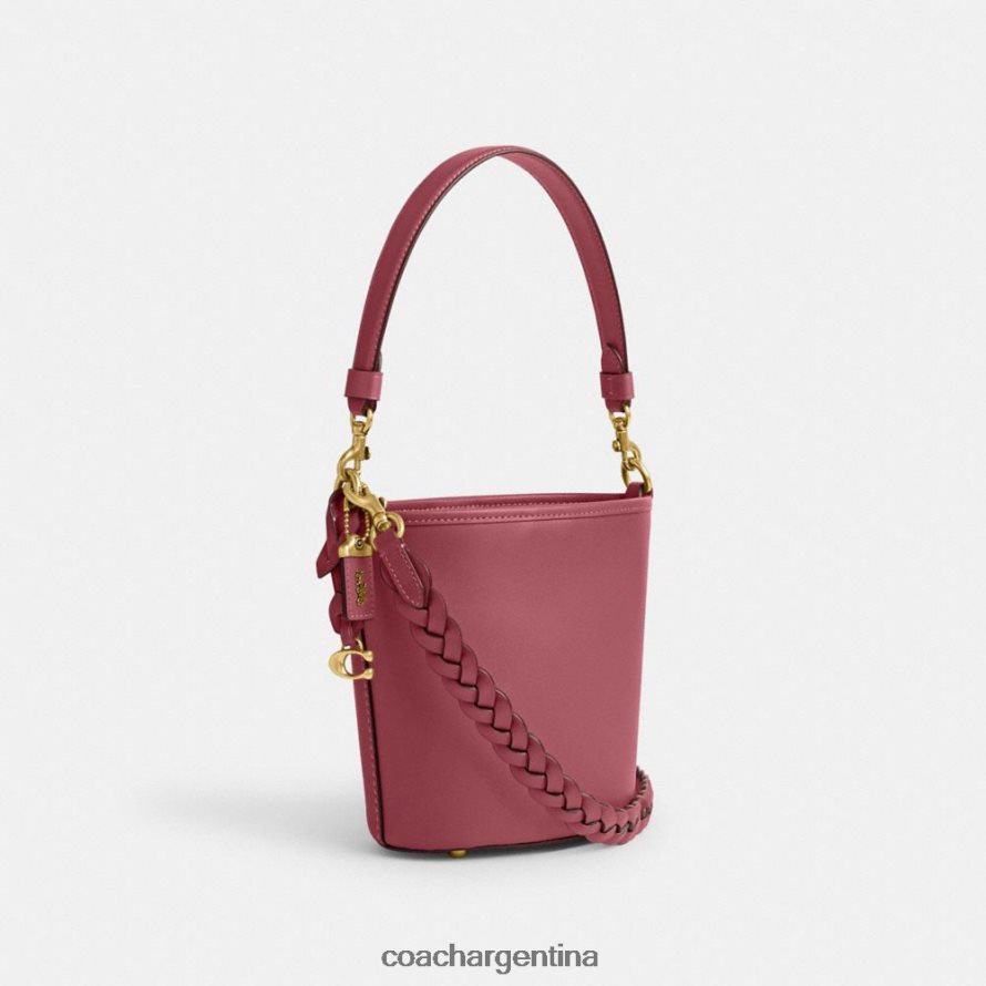 Coach mujer bolso bombonera dakota 16 con trenza b4/rojo L8288215