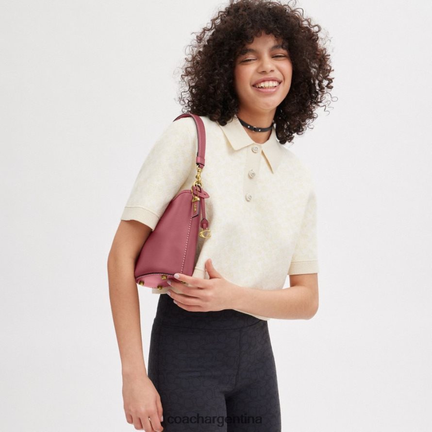 Coach mujer bolso bombonera dakota 16 con trenza b4/rojo L8288215