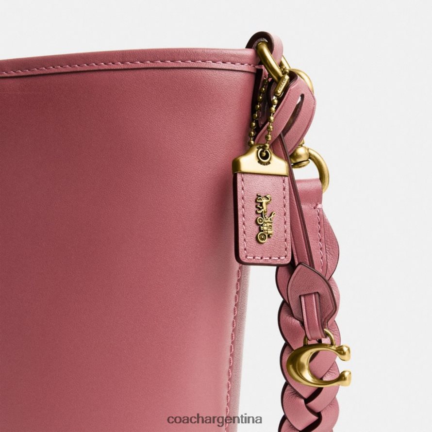 Coach mujer bolso bombonera dakota 16 con trenza b4/rojo L8288215