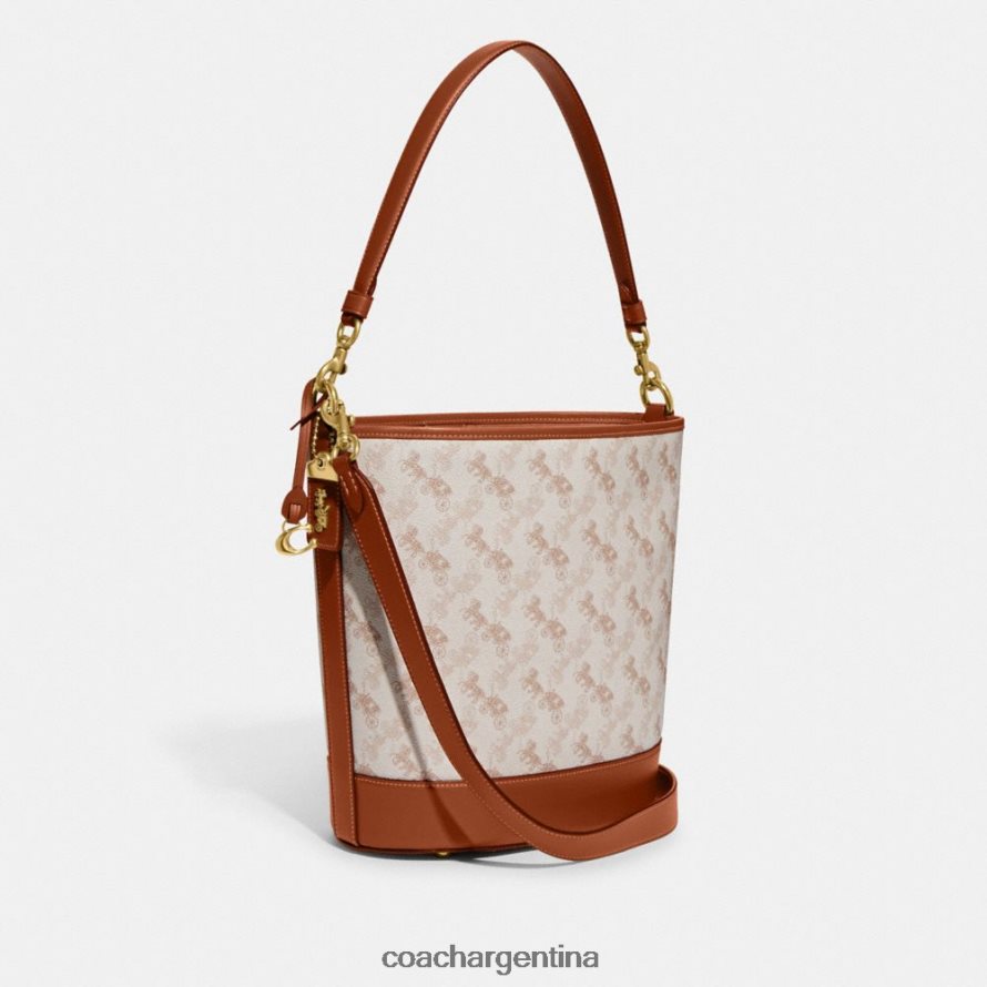 Coach mujer bolso bombonera dakota con estampado de caballos y carruajes b4/ámbar bruñido con tiza L8288223
