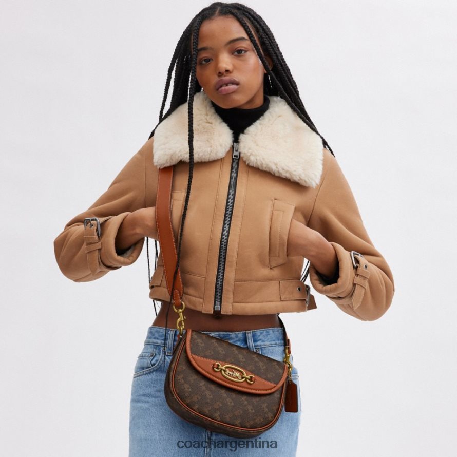 Coach mujer bolso bandolera harley con estampado del caballo y el carruaje b4/ámbar bruñido trufa L8288224