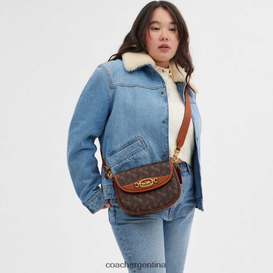 Coach mujer bolso bandolera harley con estampado del caballo y el carruaje b4/ámbar bruñido trufa L8288224