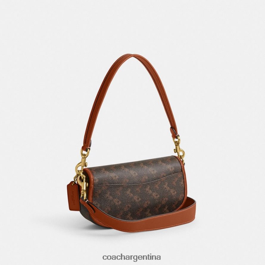 Coach mujer bolso bandolera harley 23 con estampado de caballos y carruajes b4/ámbar bruñido trufa L82882263